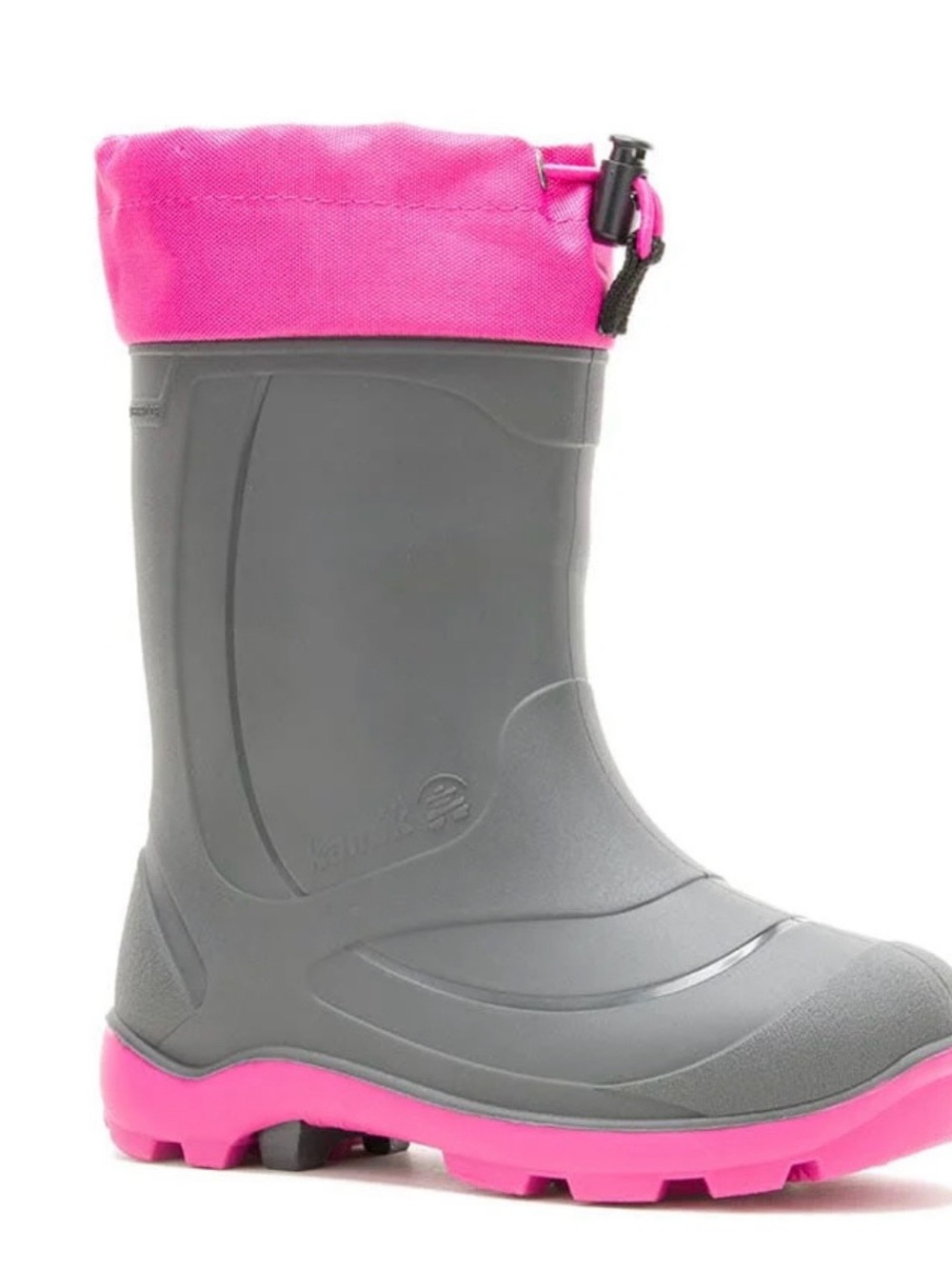 Kamik Snobuster Winter Boots Kids Sz 13 Charcoal Magenta Waterproof Winter Snow